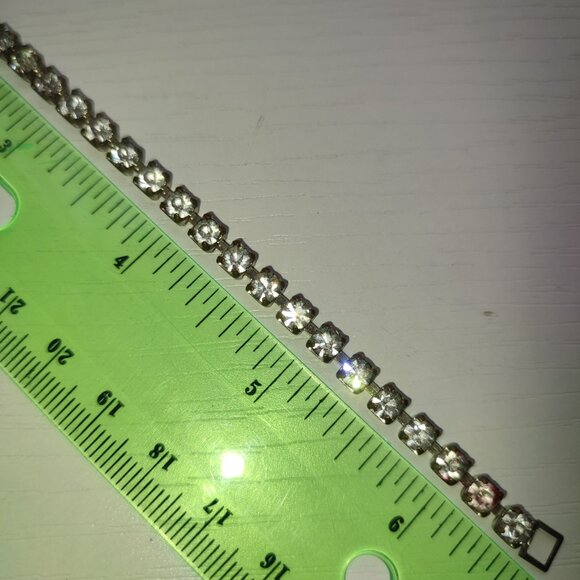 Vintage Bracelet Glass Zirconia small hand wrist - Picture 8 of 10